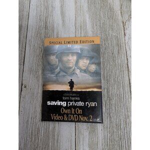 Vintage Saving Private Ryan Movie Logo Promo Pinback Button USA 2"X3"